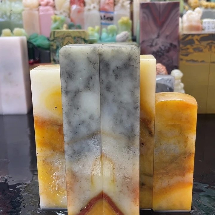 青田石加**习混合各种石