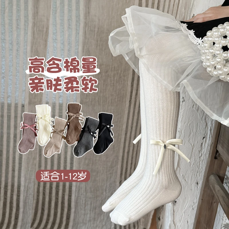 女童打底裤新款复古芭蕾风连裤袜打底裤袜ZZK005