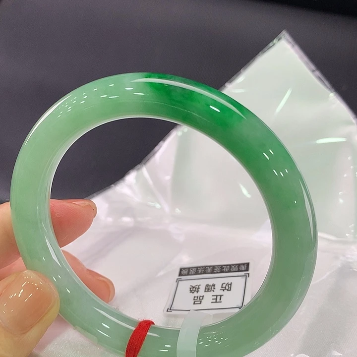 翡翠未镶嵌手镯圆条57-58