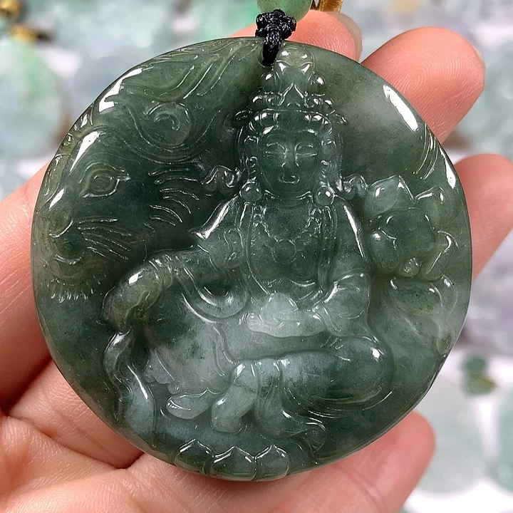颈饰未镶嵌翡翠文殊菩萨福利