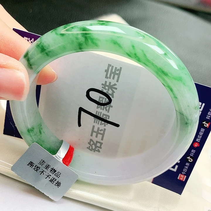 翡翠未镶嵌手镯缅甸天然a货翡翠手镯