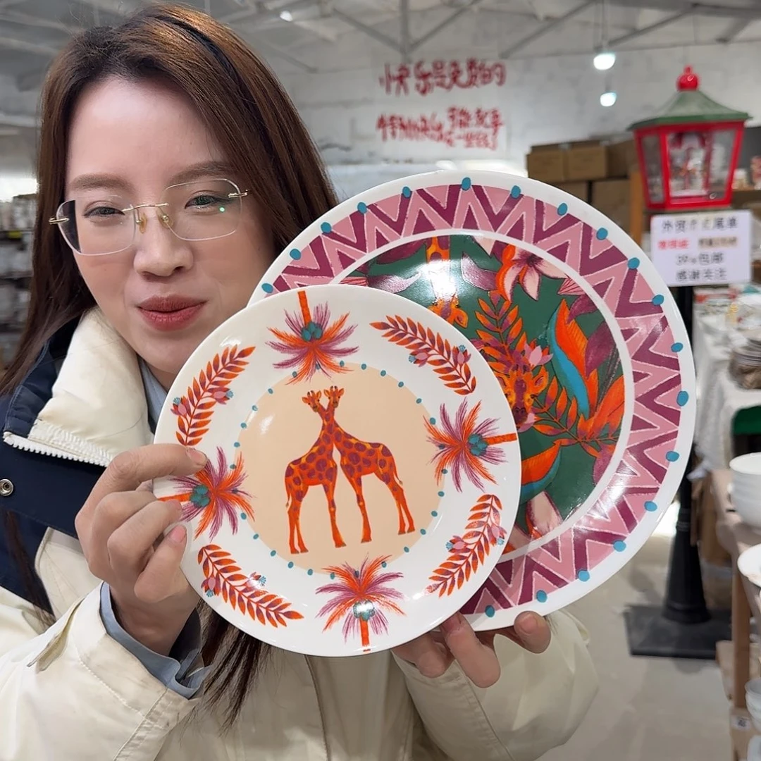 瓷骨瓷大盘加小盘外贸尾单