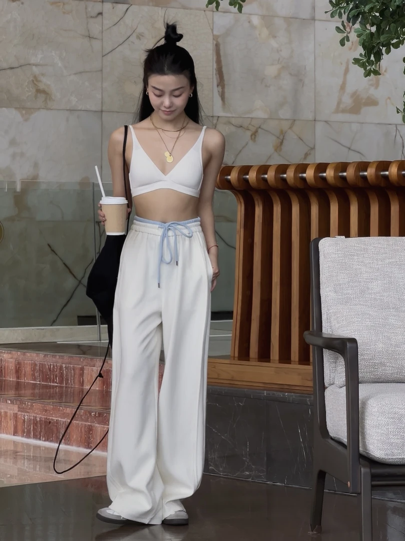 高奢垂感休闲直筒阔腿裤 25A0206