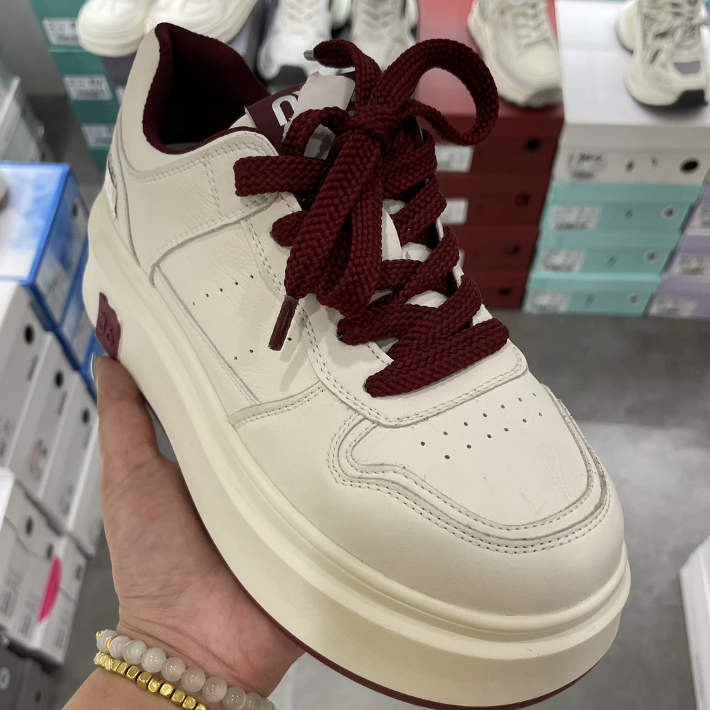 诗涵家 真皮厚底潮款板鞋78161