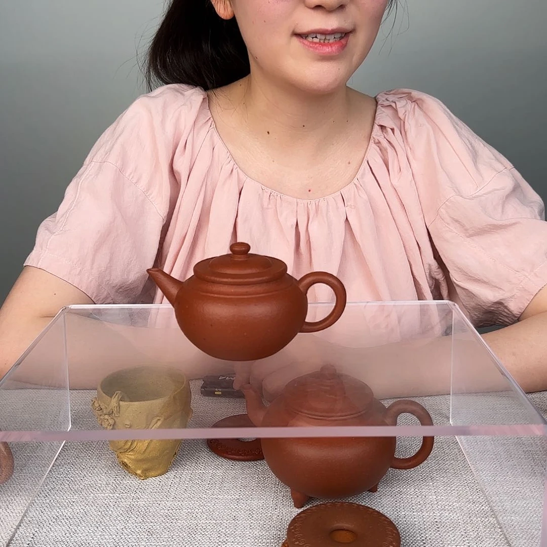 茶壶紫砂傲**下大红泥景州上腰线