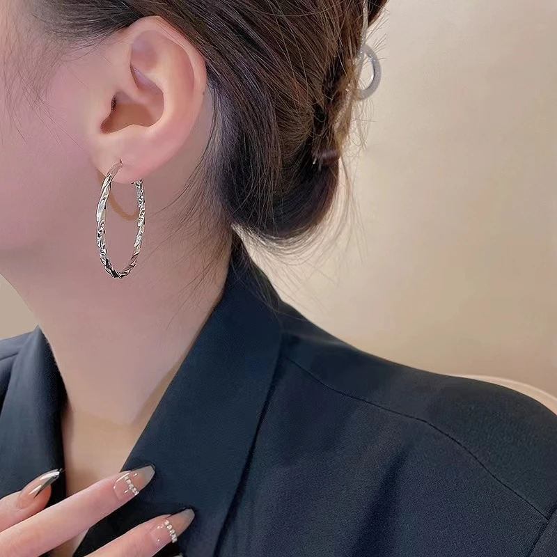 铜合金耳饰 时尚新款潮小众设计感耳饰耳圈高级感耳钉女N1520