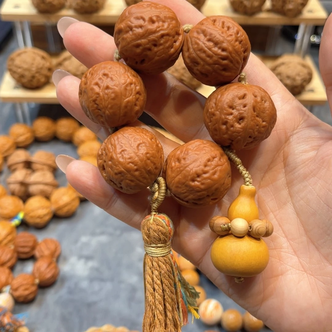 桃核把件六星连珠龙蛋葫芦款