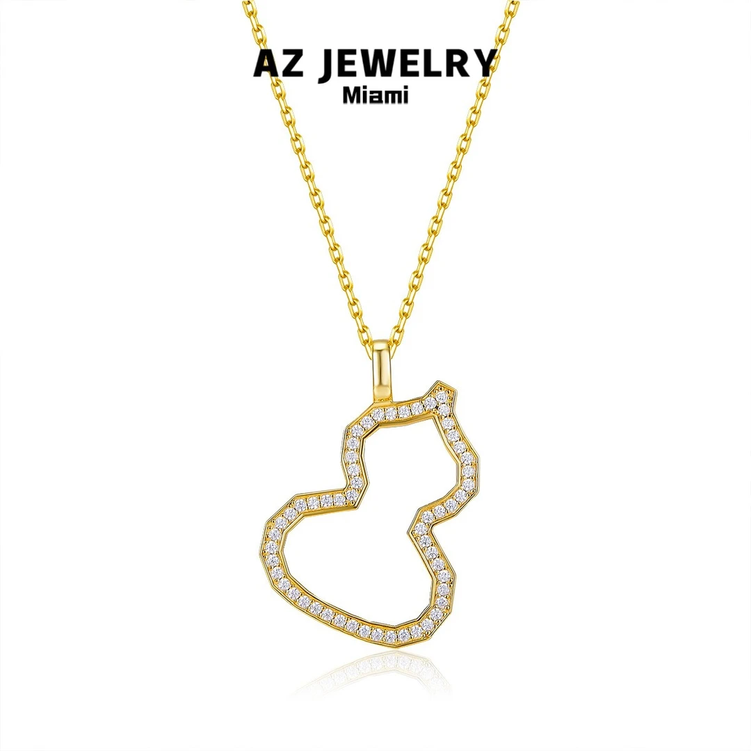 ANNA ZUCKERMAN 坠链均925银合成锆石 Q日光岛屿葫芦项链P0307