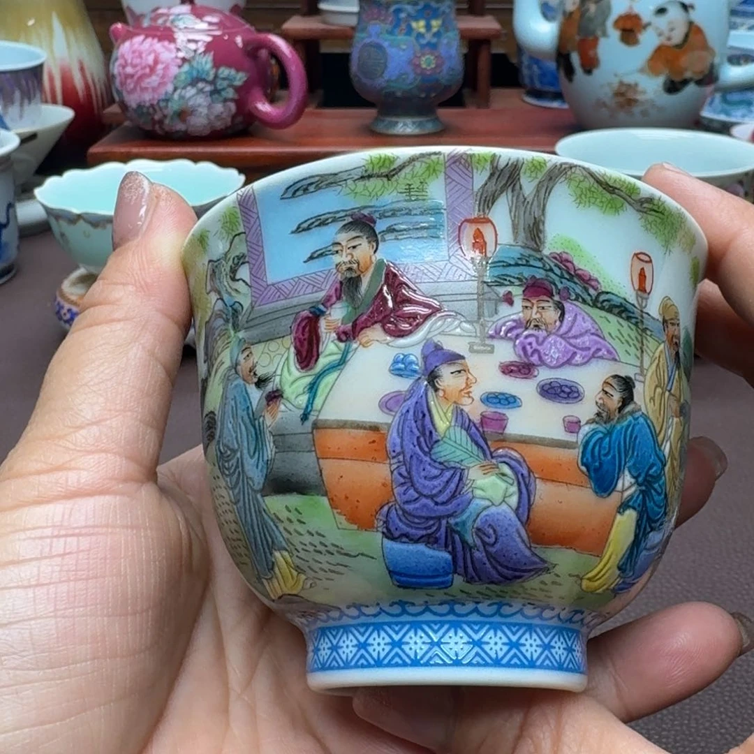 瓷片景德镇仿古手工制作精品展示