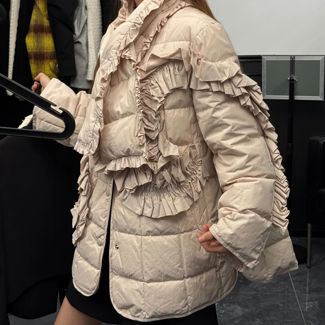 GUAGUA小众欧货纳塞斯秋冬可拆卸围脖外套B326