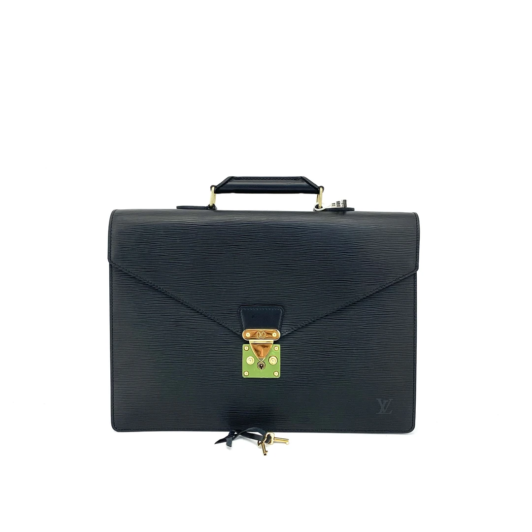 99新 LouisVuitton/路易威登 水波纹单扣公文包 尺寸38/28