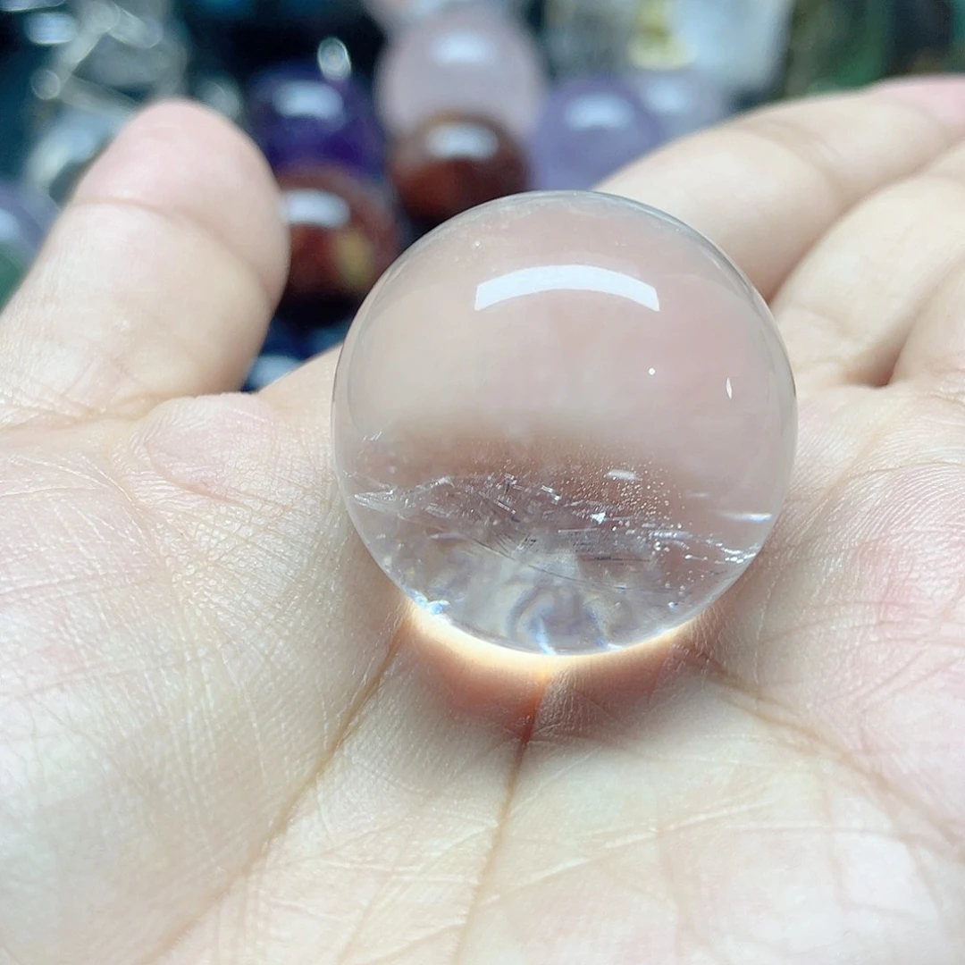 粉晶球未镶嵌水晶娜