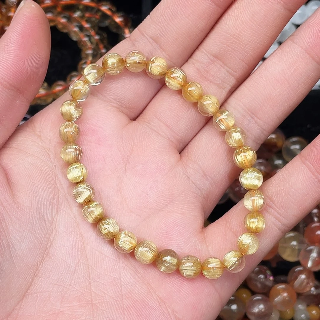 未镶嵌手链水晶金发晶7