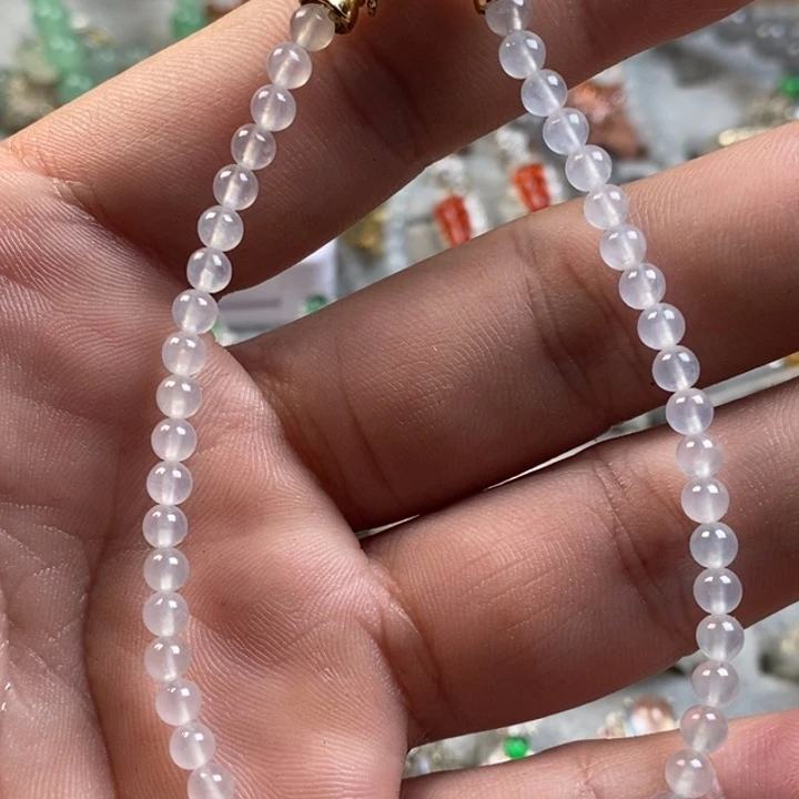 翡翠未镶嵌戒指小米珠