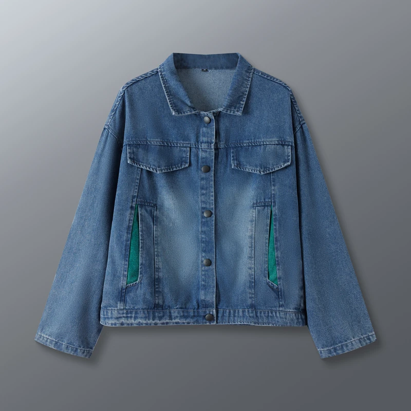 盼盼560蓝#春季新款水洗牛仔外套百搭牛仔上衣显瘦牛仔夹克潮流