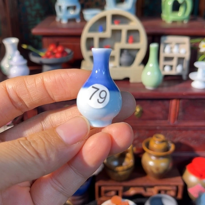 摆件微陶老王迷你花瓶