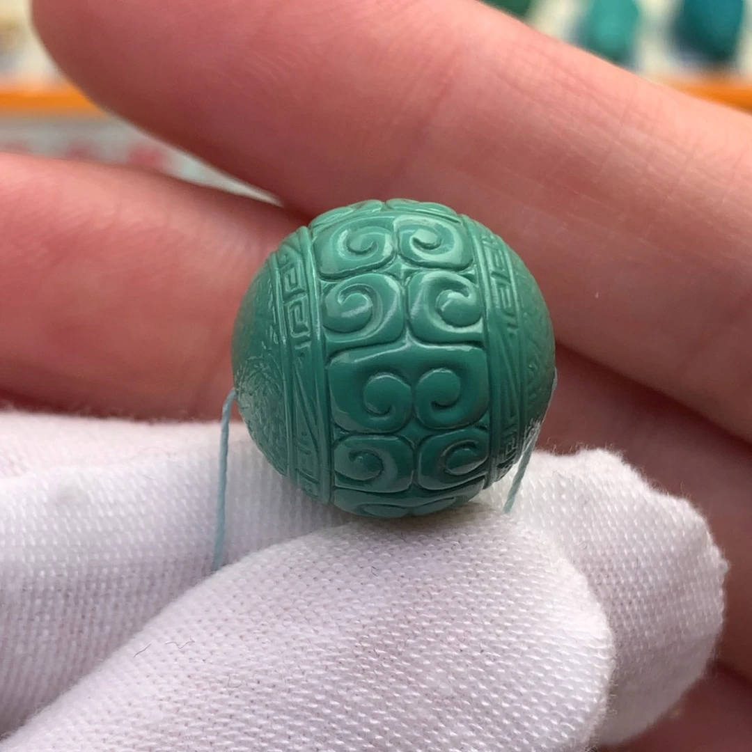 未镶嵌绿松石圆珠