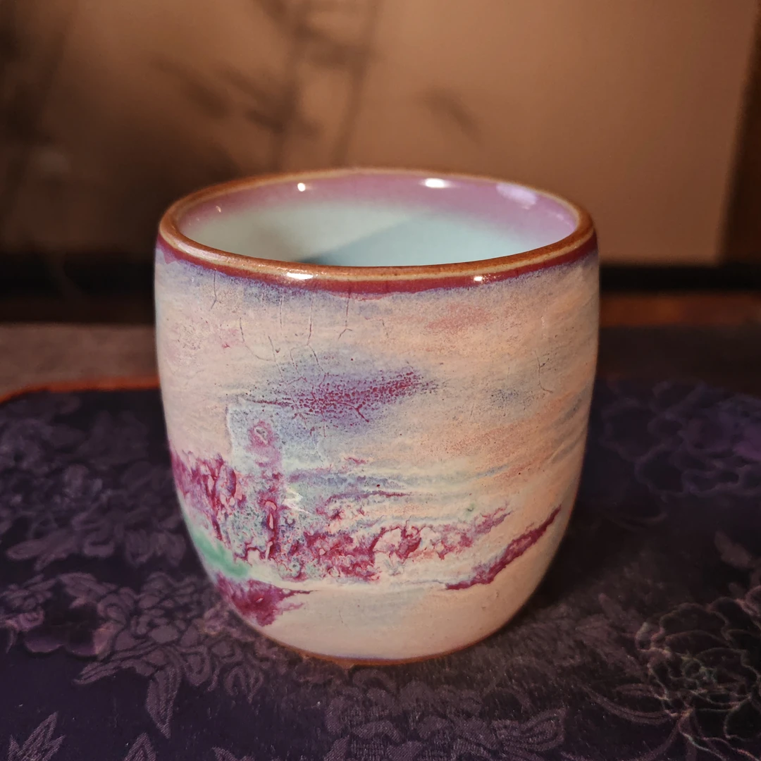 【孔家钧窑甄选】-山水直口杯