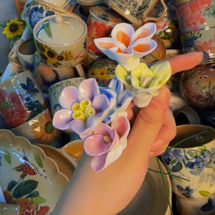 瓷片15元5朵画面花朵不定项