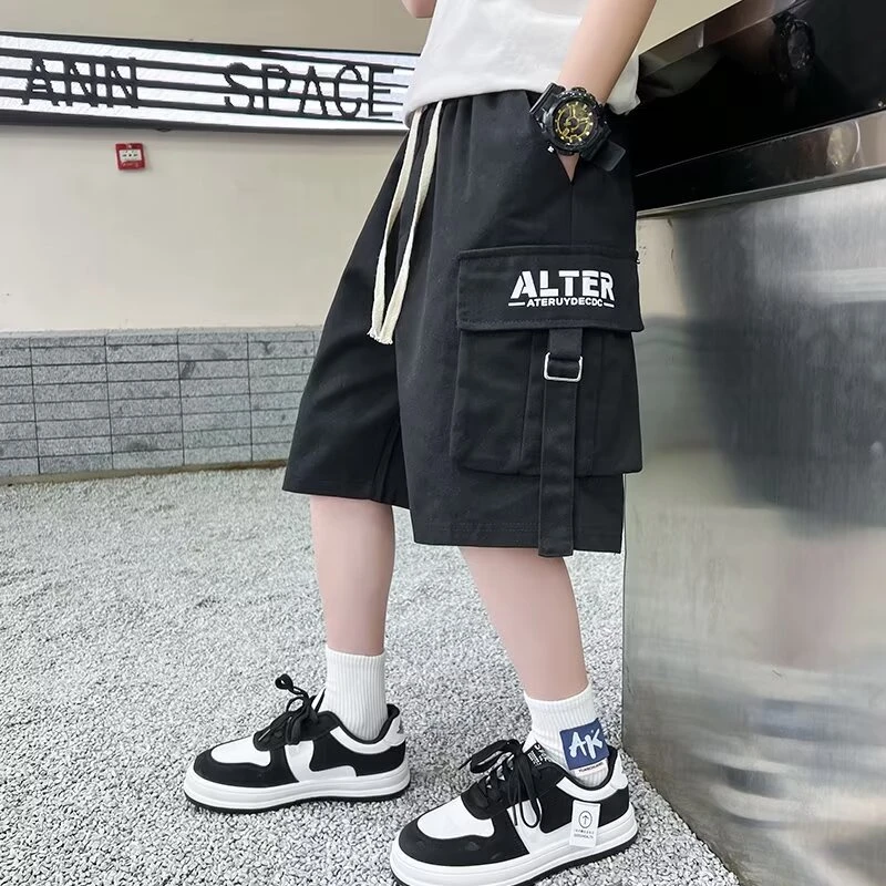 男童夏季短裤休闲风中大童中裤夏季休闲裤男童运动短裤百搭宽松