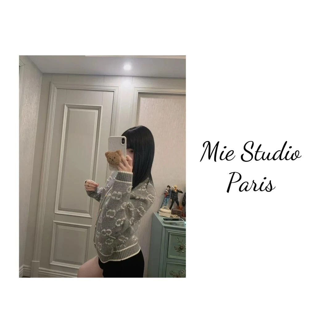 断码..清. 25系列新款提花口袋圆领排口针织开衫（#423）