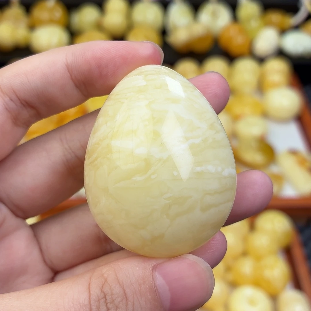 蜜蜡未镶嵌毛衣链蜜蜡