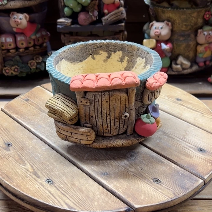 嘻哈多肉花盆百搭