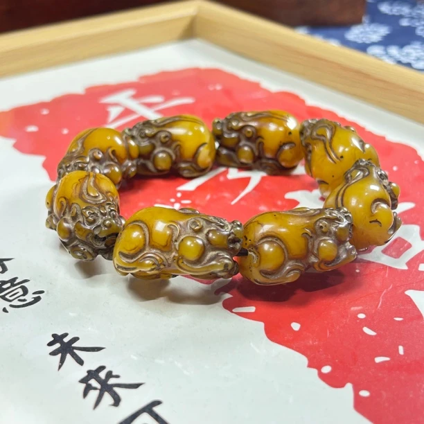 （亏米清仓）回流貔貅老蜡原脏原旧鹅料