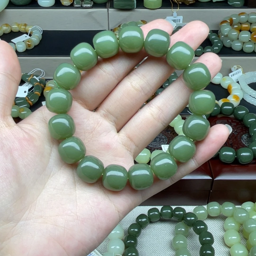 镜***像和田玉（糖玉）未镶嵌手链