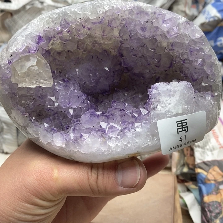 未镶嵌紫晶珠宝半成品