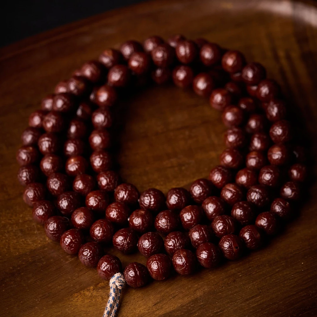 MOBAI默白出品「尼泊尔红凤眼」纯手盘红串凤眼菩提108长串 3.1批次