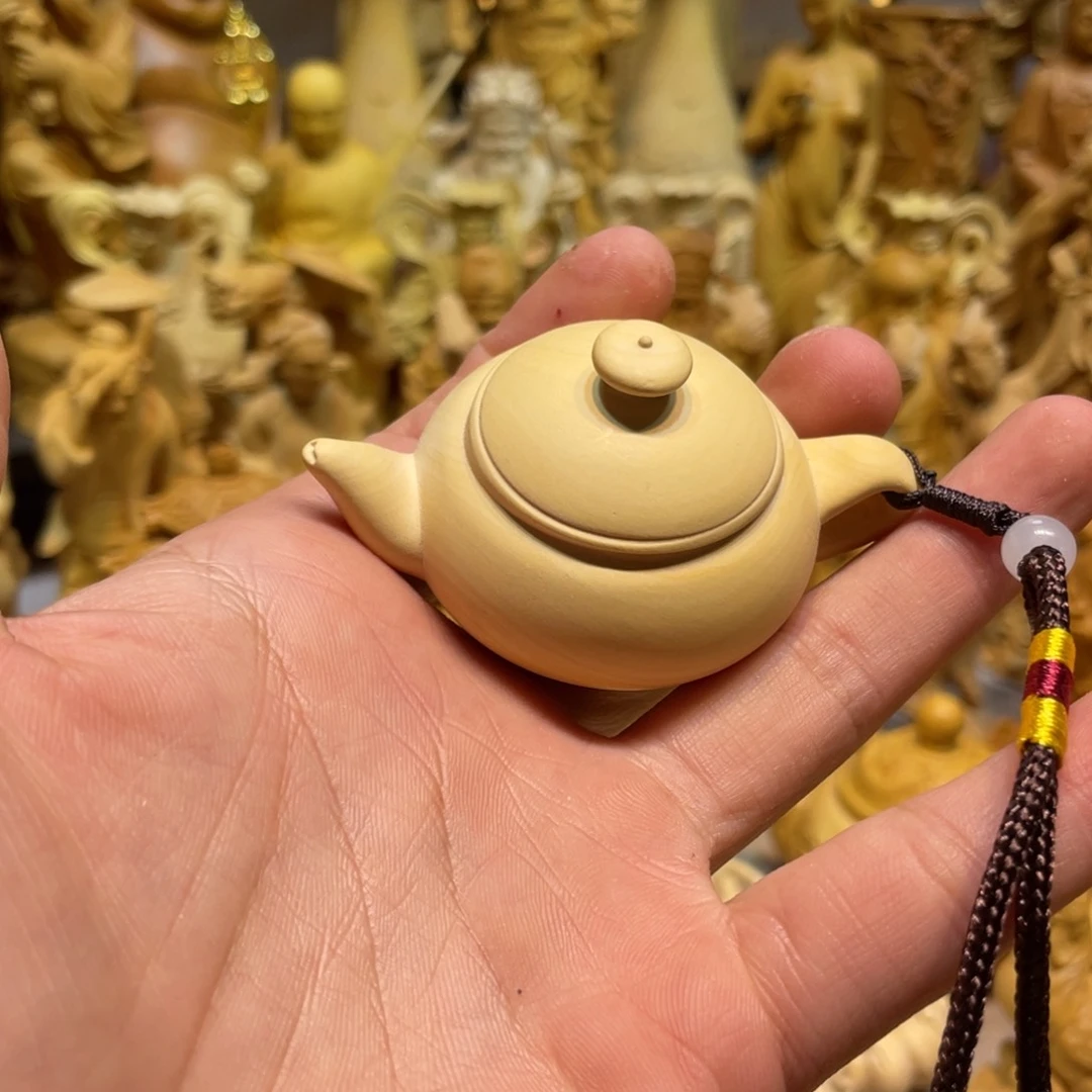 黄杨木黄杨木把把壶瑕疵