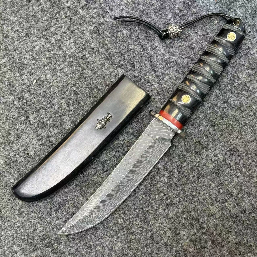 HC大号黑鲤鱼成品带刀鞘吃肉小刀