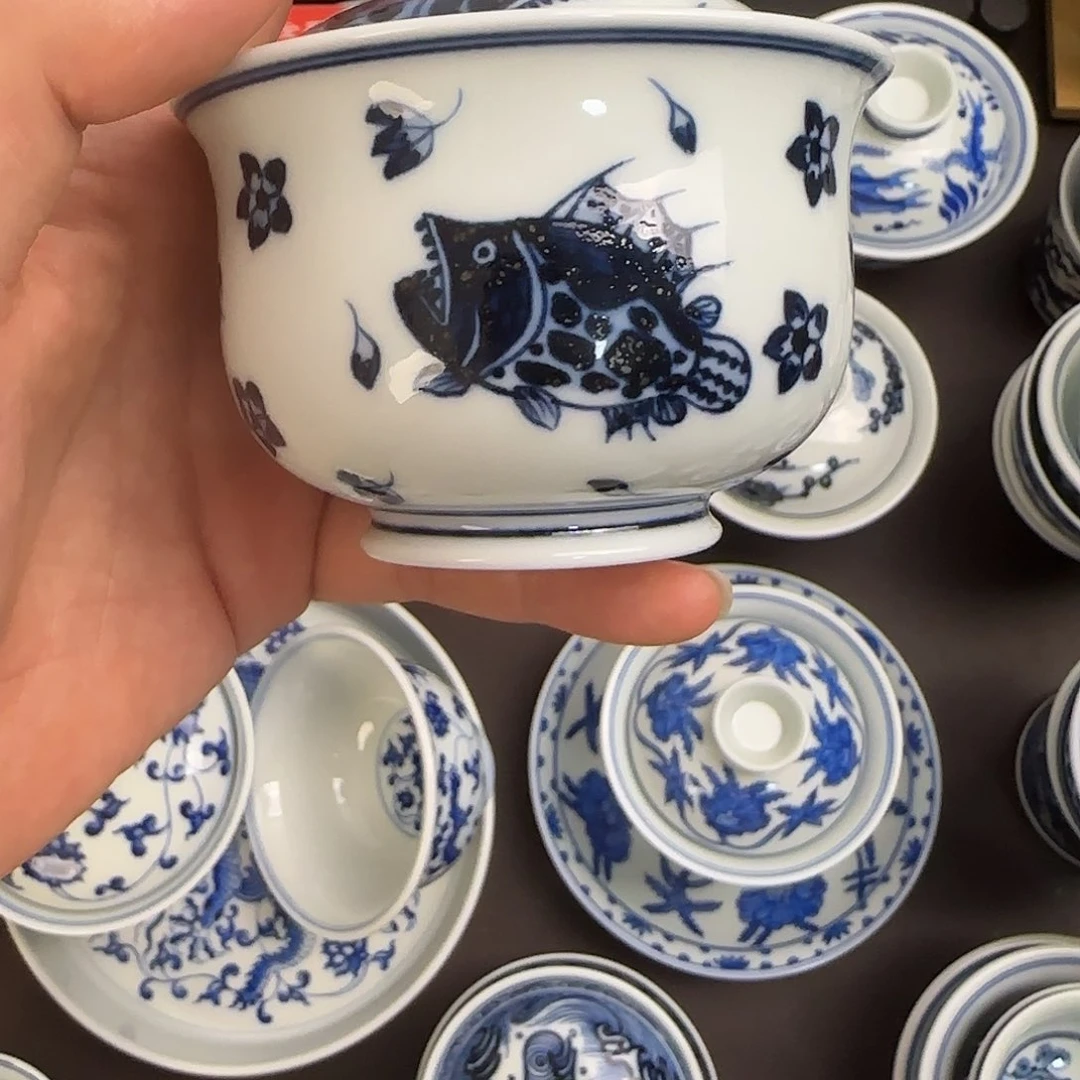 众***知全手绘景德镇陶瓷艺术茶具