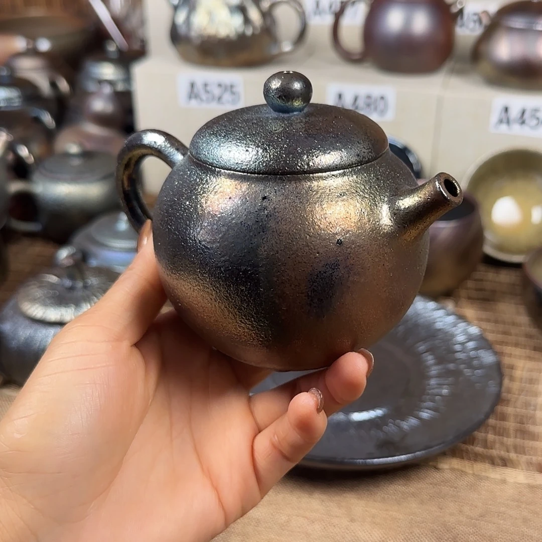 云南建水紫陶古法柴烧壶