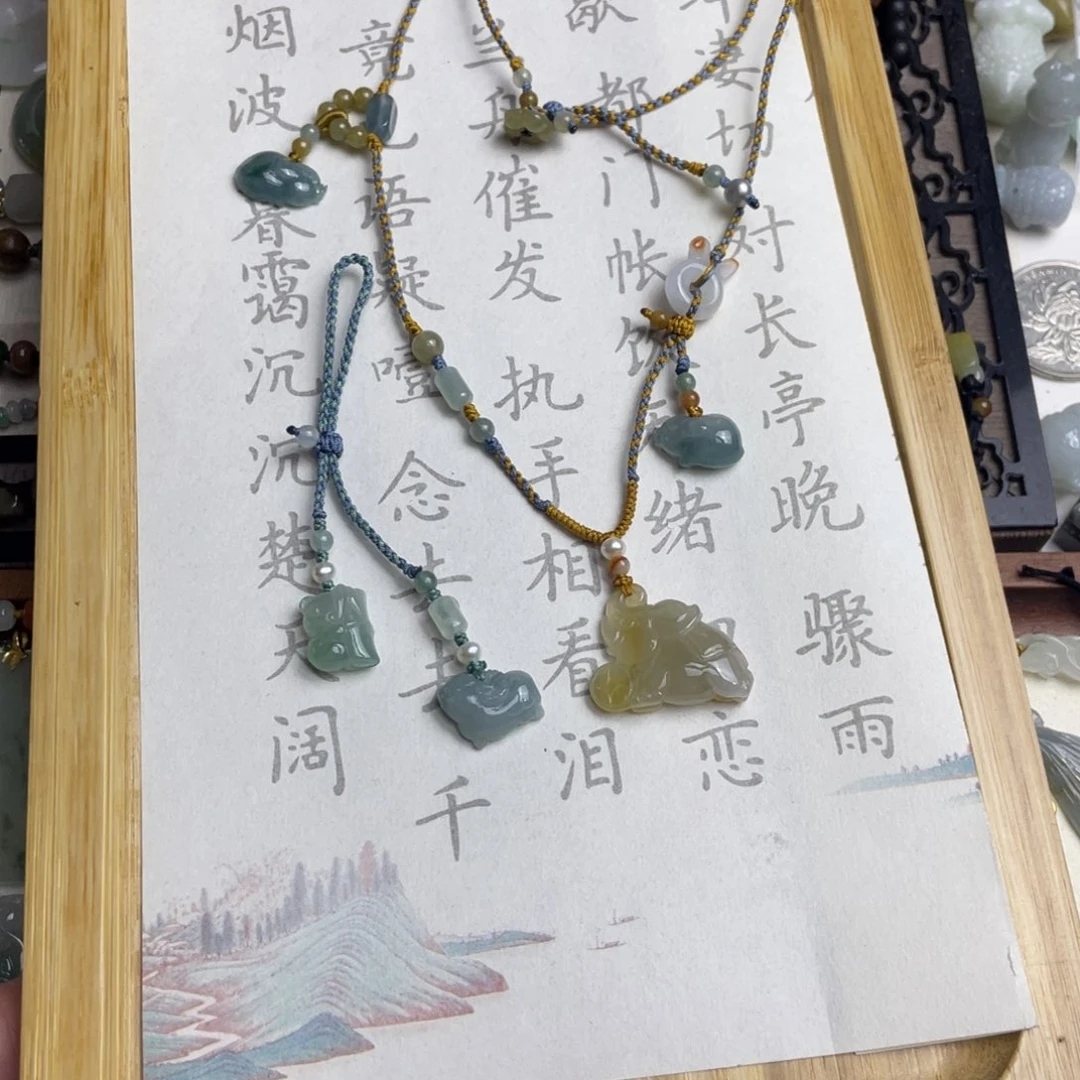 翡翠挂件未镶嵌歪*设计款项链