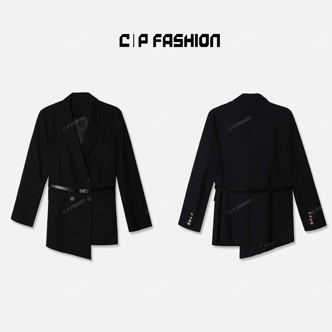 Chlisdinacoco“椿佽於嚄”高定纯色西装外套J8J785WT243