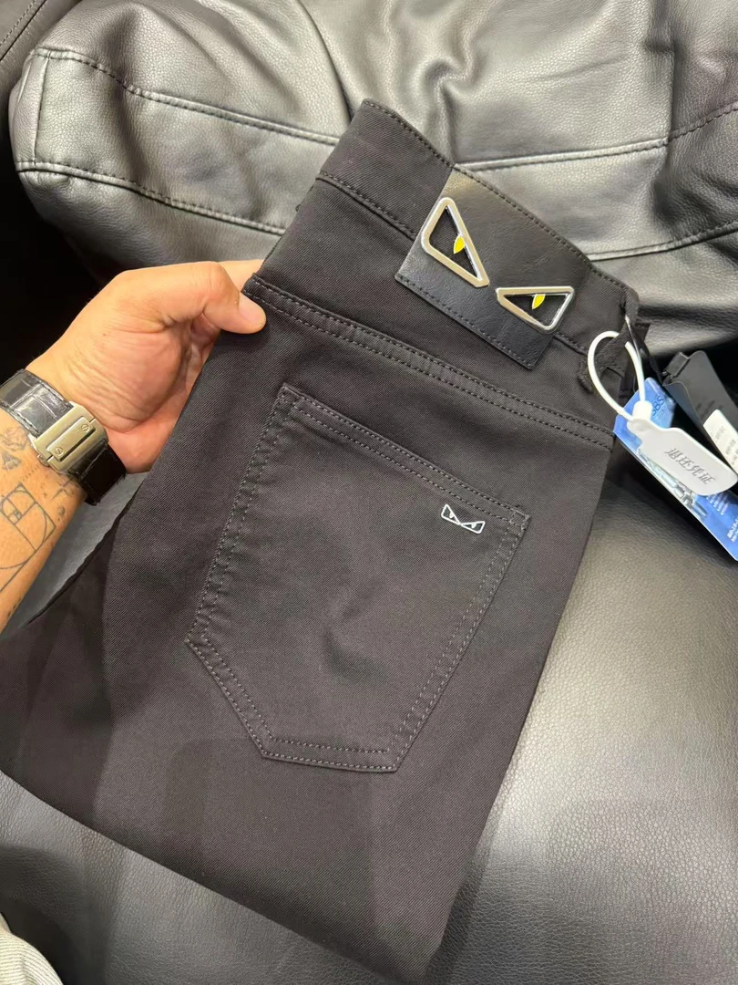 110休闲裤长裤百搭牛仔裤春季修身拉链中腰夏季港风欧美简约裤子