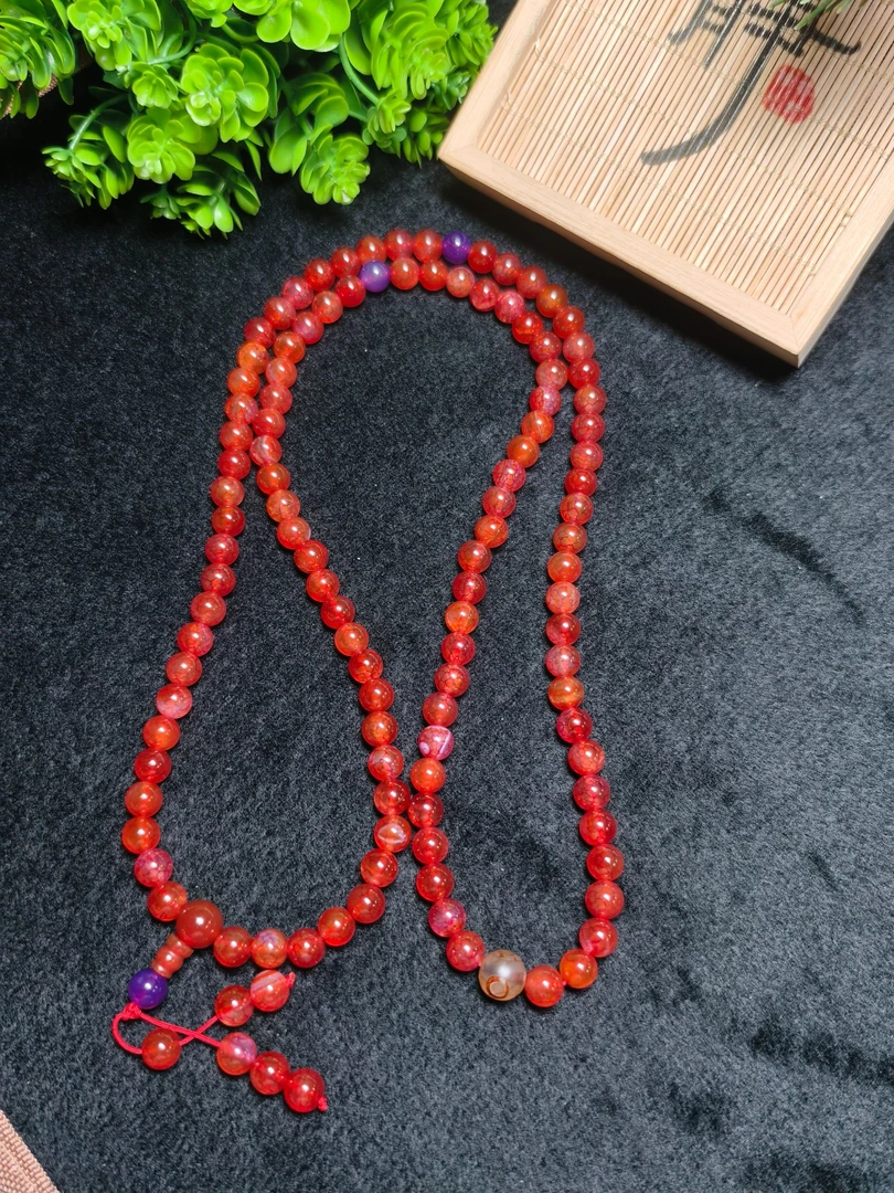 江德洋珠宝S8047 【玉甲珠宝】桖龙天晶红玛瑙项链-送礼佳品