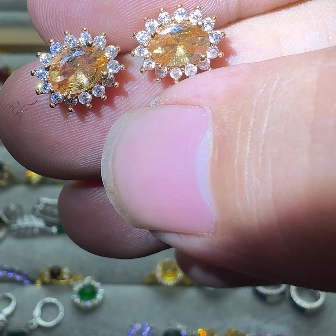 戒指水晶银S925镶嵌