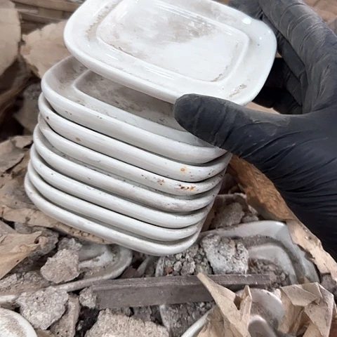 瓷片国营厂库存微瑕10.5厘米8