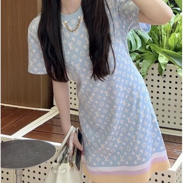 妃鱼/路易威登/100 %棉/连衣裙/95新/M8/6