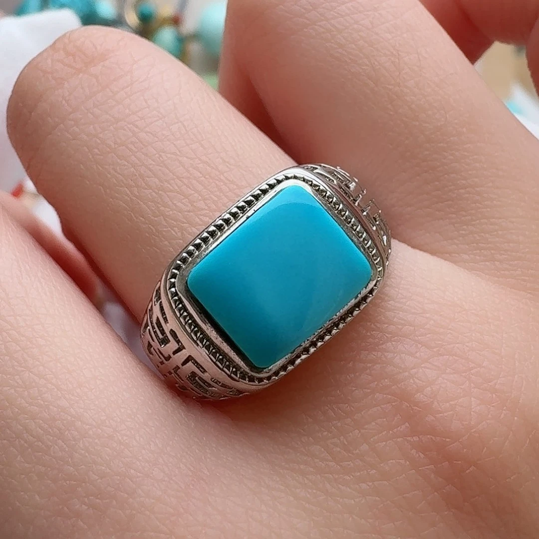 绿松石珠宝奇石银S925镶嵌