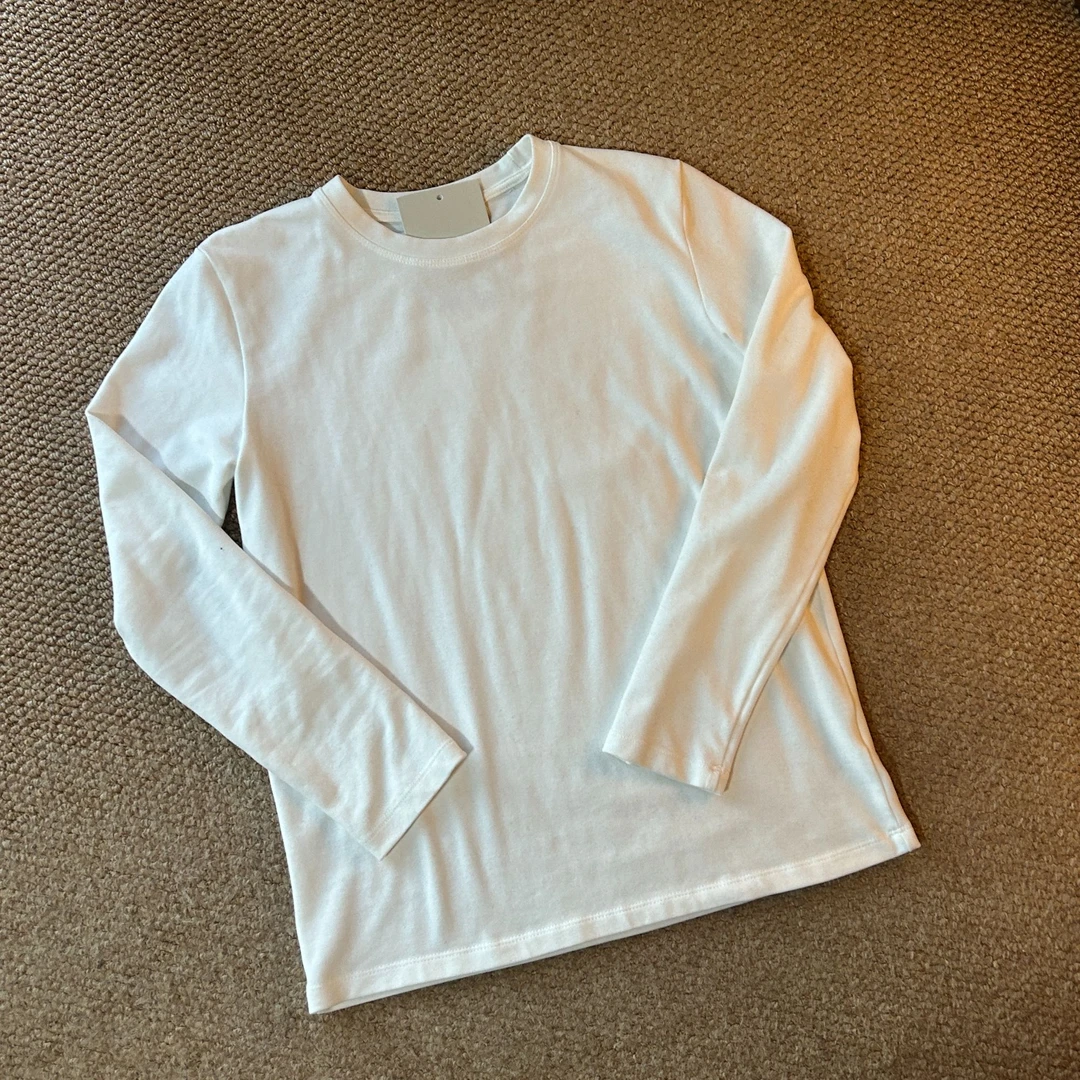 byhees[纯色磨毛长袖打底t恤] 经典基础 耐穿舒适