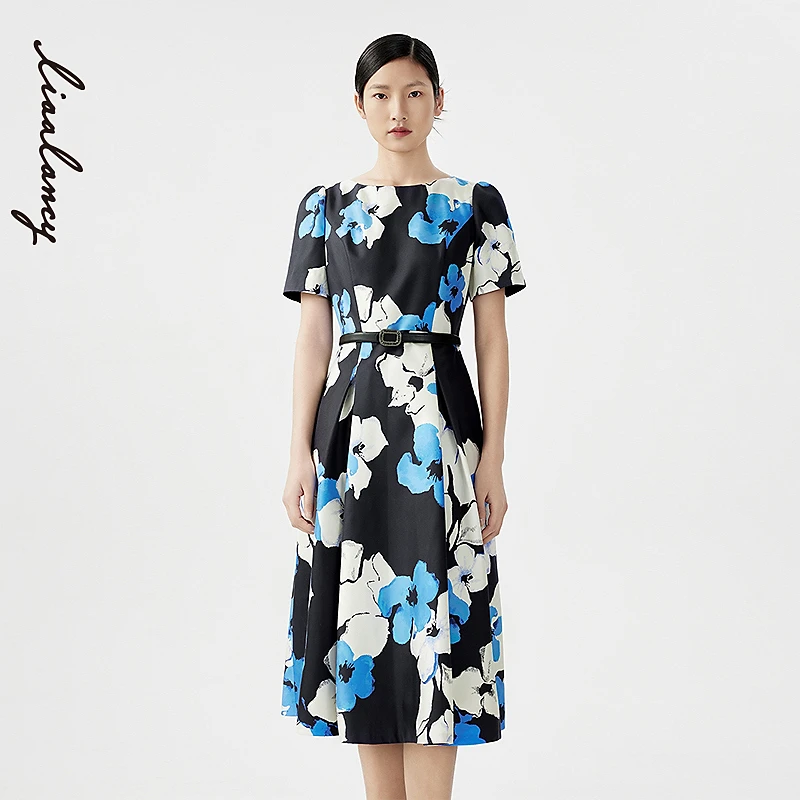 LANCY/朗姿【设计师推荐】夏季新款连衣裙女装连衣裙显瘦气质时尚