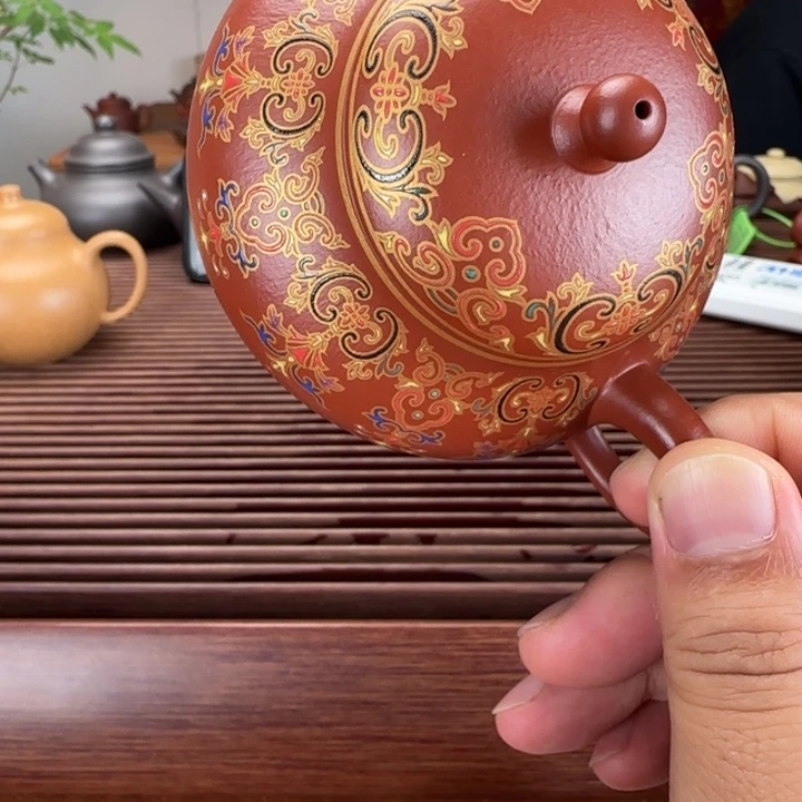 若***尘紫砂茶壶朱泥全手