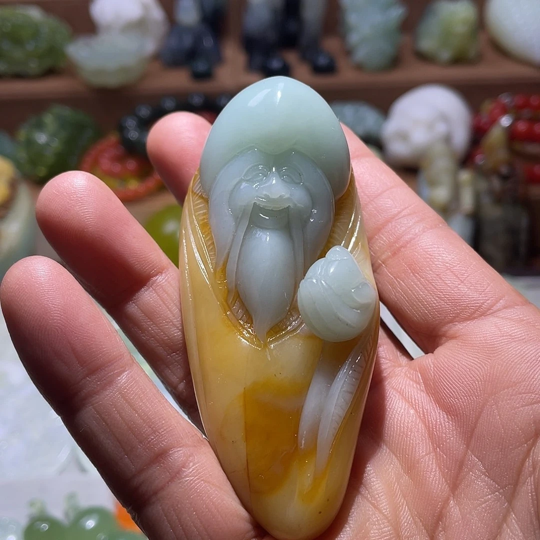 未镶嵌蛇纹石玉珠宝奇石