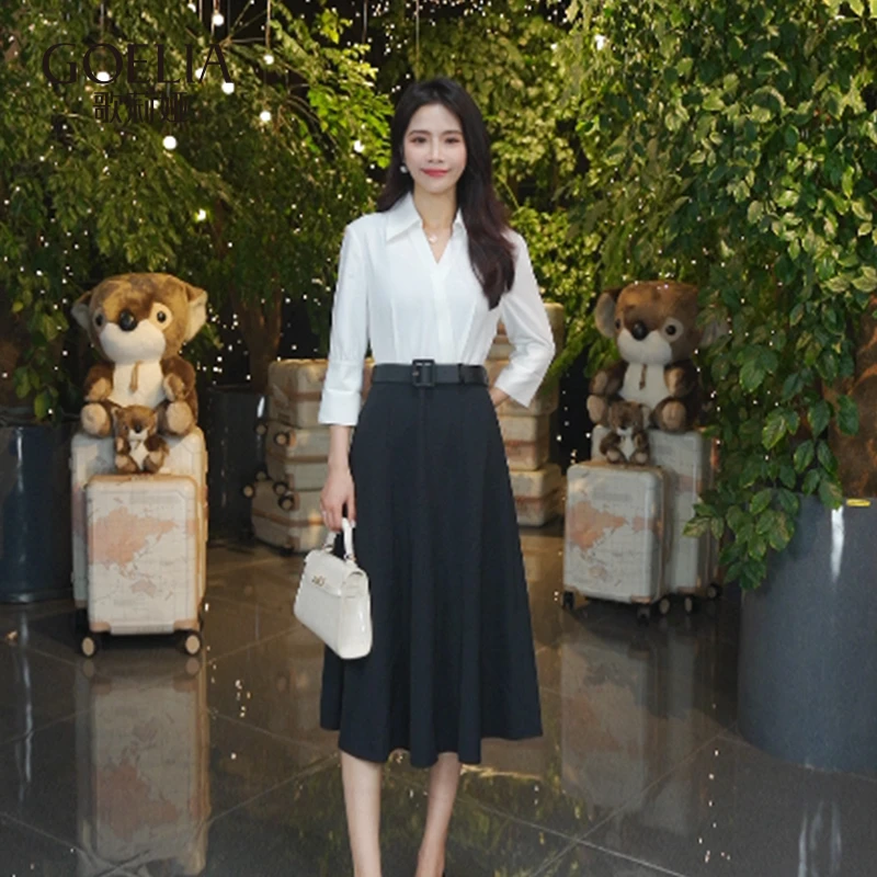 歌莉娅 夏季新品  假两件拼接连衣裙  1E4L4K420