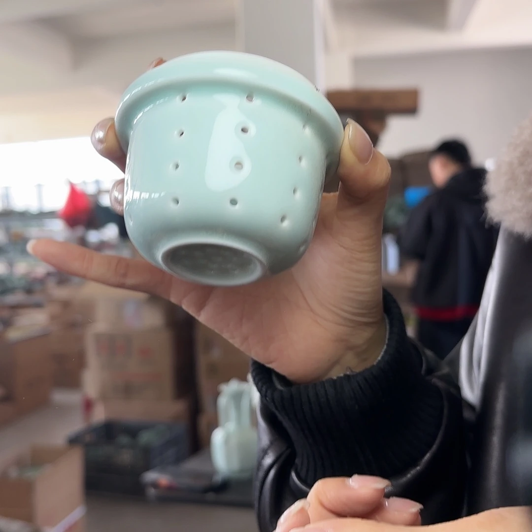 龙泉云间青瓷小米茶器