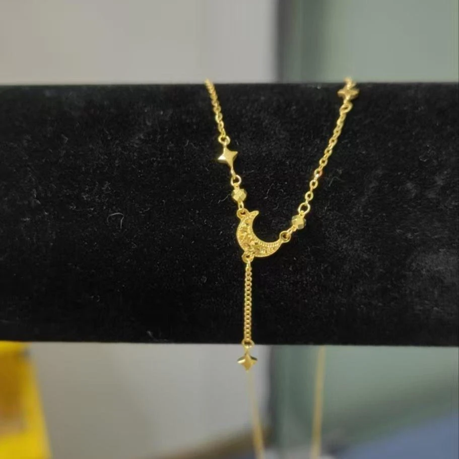 【乐妍专属】足金999水冰月套链真金足金纯黄金（多退少补）